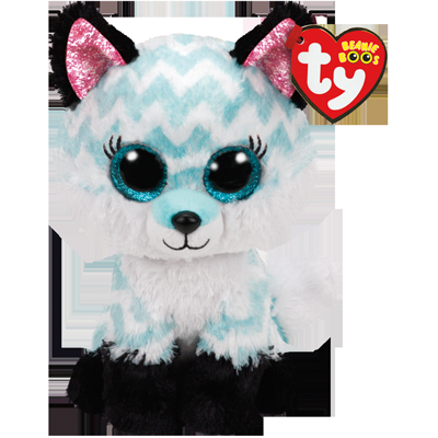 Beanie Boos Atlas Aqua Chevron Räv - TY Gosedjur